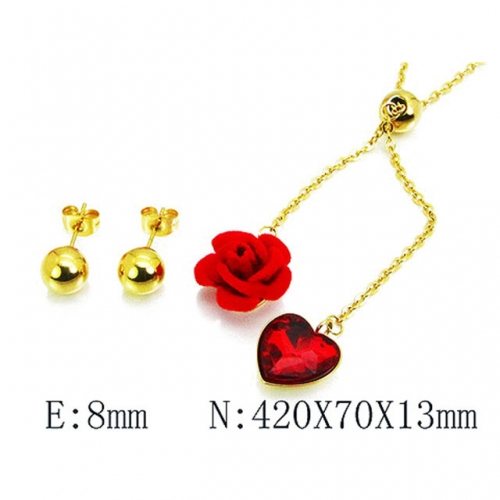 Wholesale Stainless Steel 316L Jewelry Love Sets NO.#BC85S0216OE