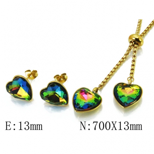 Wholesale Stainless Steel 316L Jewelry Love Sets NO.#BC85S0237HAA