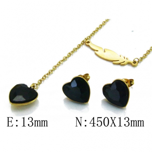 Wholesale Stainless Steel 316L Jewelry Love Sets NO.#BC85S0286N5