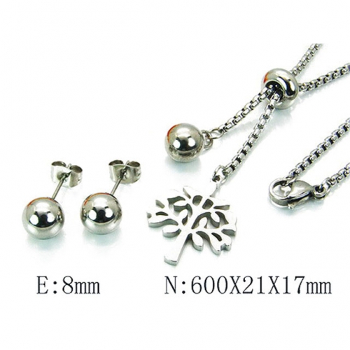 Wholesale Stainless Steel 316L Jewelry Plant Shape Sets NO.#BC59S2409OS