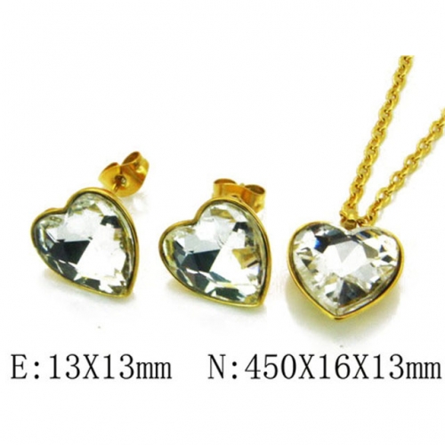 Wholesale Stainless Steel 316L Jewelry Love Sets NO.#BC85S0173MG