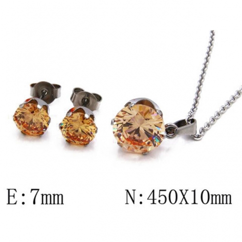 Wholesale Stainless Steel 316L Jewelry Crystal Stone Sets NO.#BC30S0084N0