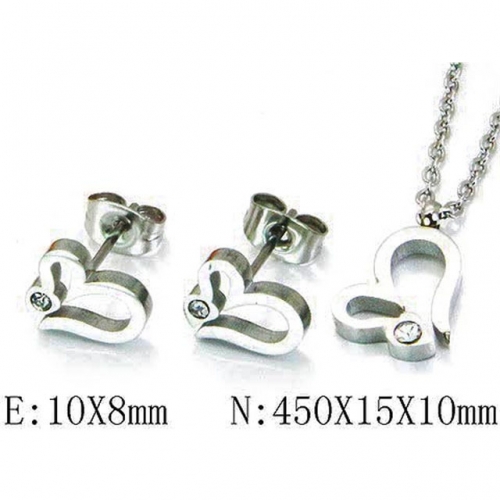 Wholesale Stainless Steel 316L Jewelry Love Sets NO.#BC25S0616MW