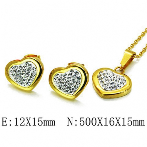 Wholesale Stainless Steel 316L Jewelry Love Sets NO.#BC59S1345HHL