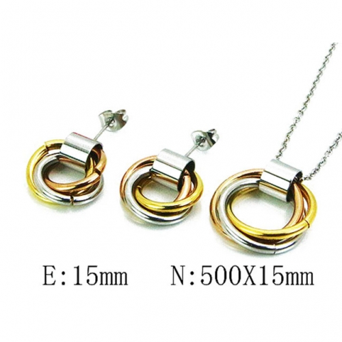 Wholesale Stainless Steel 316L Jewelry Three Color Sets NO.#BC59S1359PR