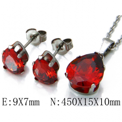 Wholesale Stainless Steel 316L Jewelry Crystal Stone Sets NO.#BC30S0163O0