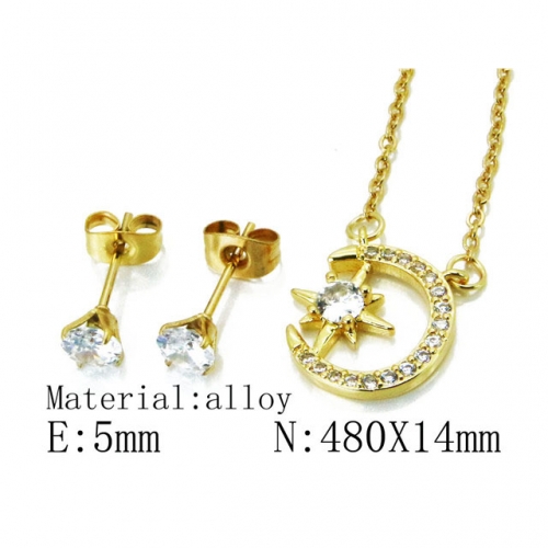 Wholesale Fashion Copper Alloy Jewelry Necklace & Earrings Set NO.#BC54S0497OT