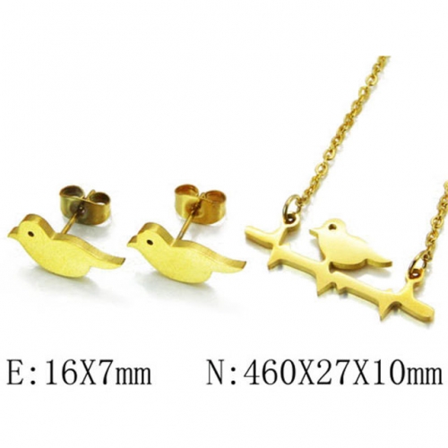 Wholesale Stainless Steel 316L Jewelry Sets (Animal Shape) NO.#BC54S0222ML