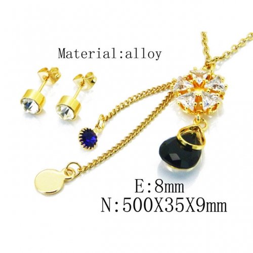 Wholesale Fashion Copper Alloy Jewelry Necklace & Earrings Set NO.#BC41S0023HHD