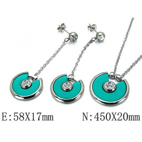 Wholesale Stainless Steel 316L Jewelry Shell Jewelry Sets NO.#BC06S0954HID