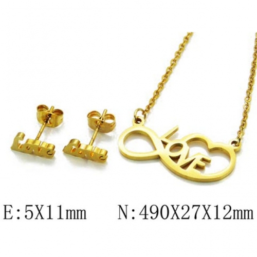 Wholesale Stainless Steel 316L Jewelry Font Sets NO.#BC54S0207ML