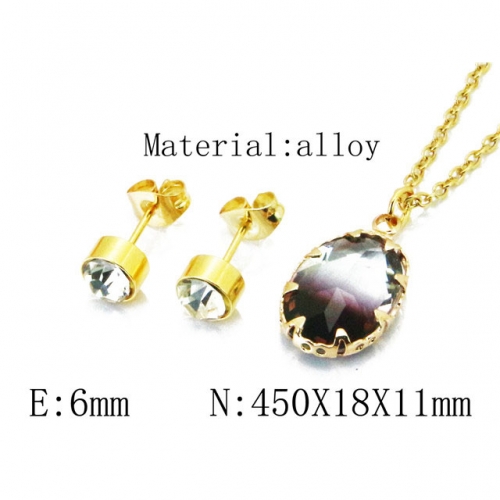 Wholesale Fashion Copper Alloy Jewelry Necklace & Earrings Set NO.#BC41S0033NS
