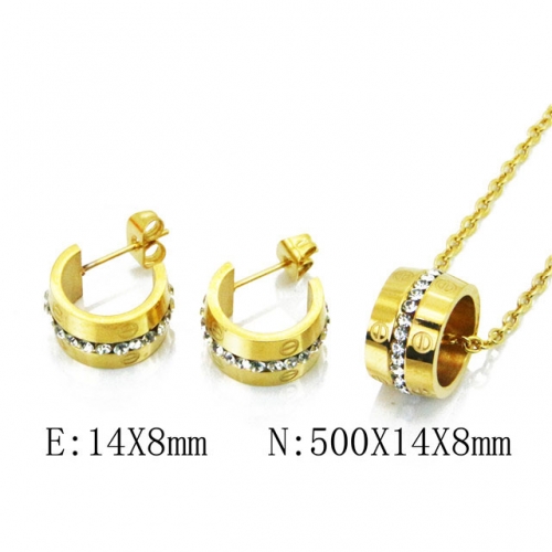 Wholesale Stainless Steel 316L Crystal & Zircon Sets NO.#BC41S0133HSS