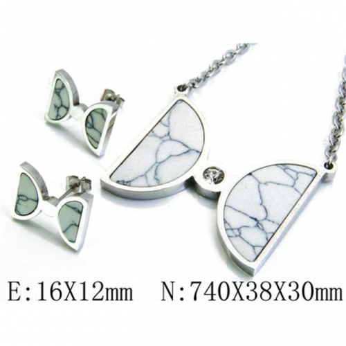 Wholesale Stainless Steel 316L Jewelry Shell Jewelry Sets NO.#BC06S0783HKZ