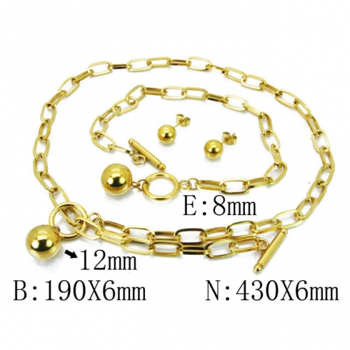 Wholesale Stainless Steel 316L Jewelry Fashion Sets NO.#BC85S0315HLC