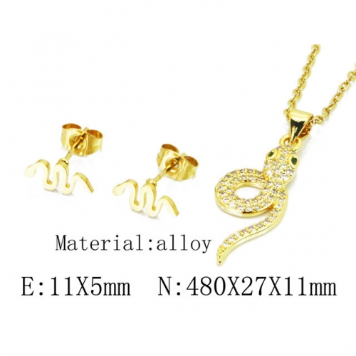 Wholesale Fashion Copper Alloy Jewelry Necklace & Earrings Set NO.#BC41S0180HHA