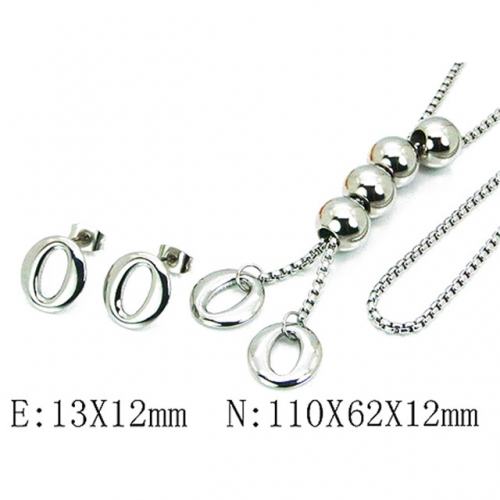 Wholesale Stainless Steel 316L Jewelry Font Sets NO.#BC59S2816HNX