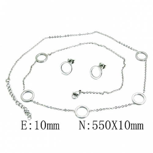 Wholesale Stainless Steel 316L Jewelry Font Sets NO.#BC59S2871PW