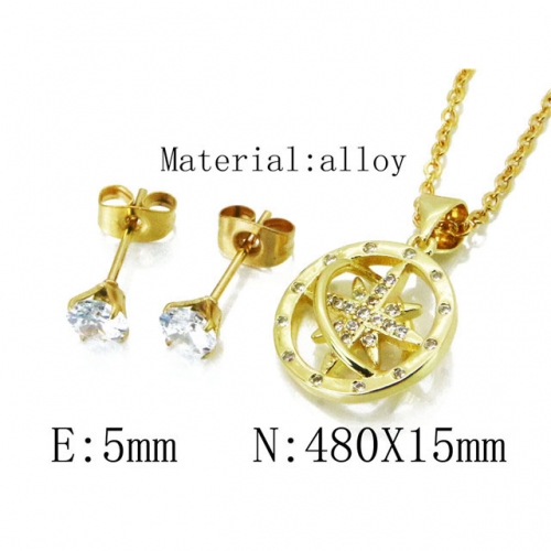 Wholesale Fashion Copper Alloy Jewelry Necklace & Earrings Set NO.#BC54S0503OW
