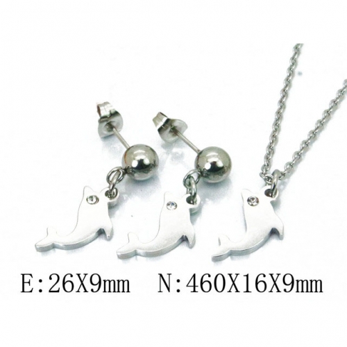 Wholesale Stainless Steel 316L Jewelry Sets (Animal Shape) NO.#BC91S0690NLZ