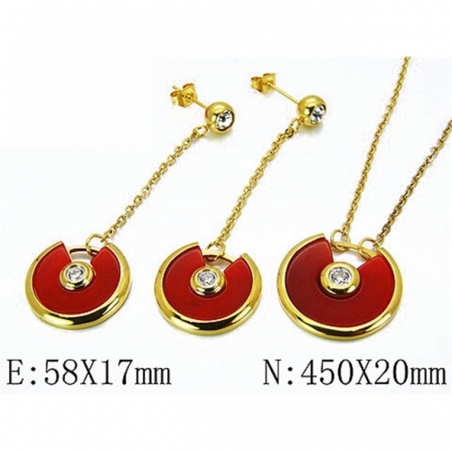 Wholesale Stainless Steel 316L Jewelry Shell Jewelry Sets NO.#BC06S0959HLS