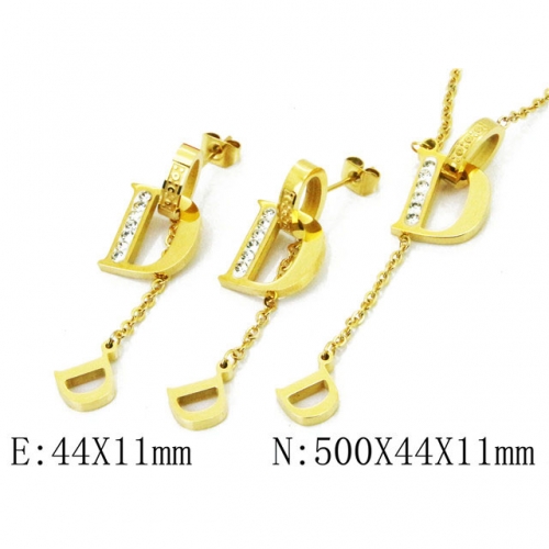 Wholesale Stainless Steel 316L Jewelry Font Sets NO.#BC91S0598IHR