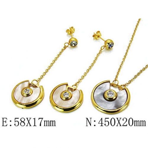 Wholesale Stainless Steel 316L Jewelry Shell Jewelry Sets NO.#BC06S0951HLE