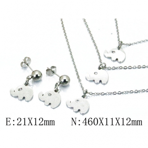 Wholesale Stainless Steel 316L Jewelry Sets (Animal Shape) NO.#BC91S0704HHQ