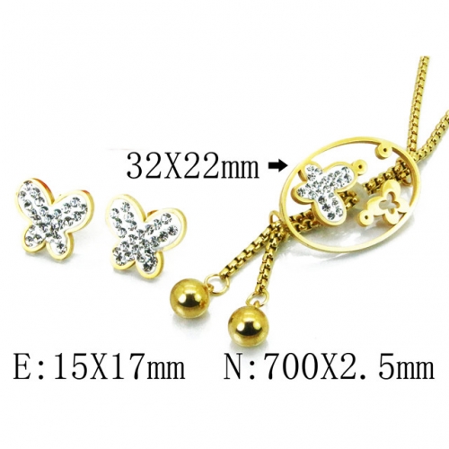 Wholesale Stainless Steel 316L Jewelry Sets (Animal Shape) NO.#BC02S2779HLA