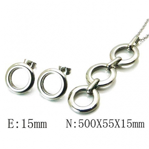 Wholesale Stainless Steel 316L Jewelry Font Sets NO.#BC59S2723OR
