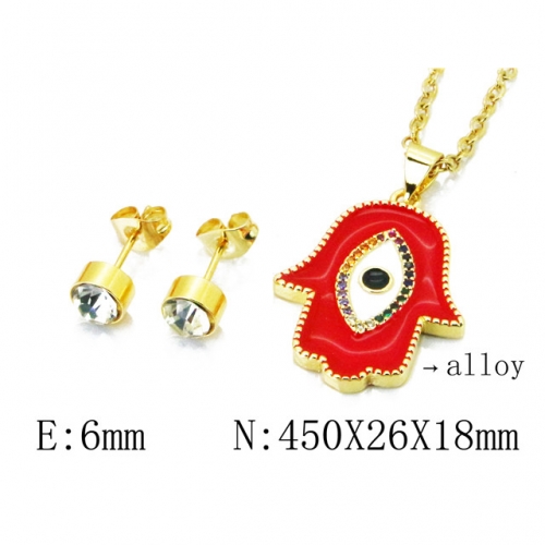 Wholesale Fashion Copper Alloy Jewelry Necklace & Earrings Set NO.#BC41S0045PQ