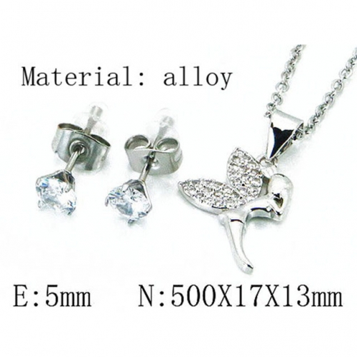 Wholesale Fashion Copper Alloy Jewelry Necklace & Earrings Set NO.#BC54S0466M5
