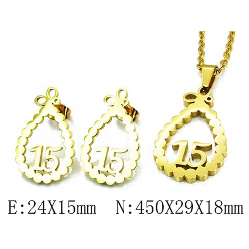 Wholesale Stainless Steel 316L Jewelry Font Sets NO.#BC12S0851NZ