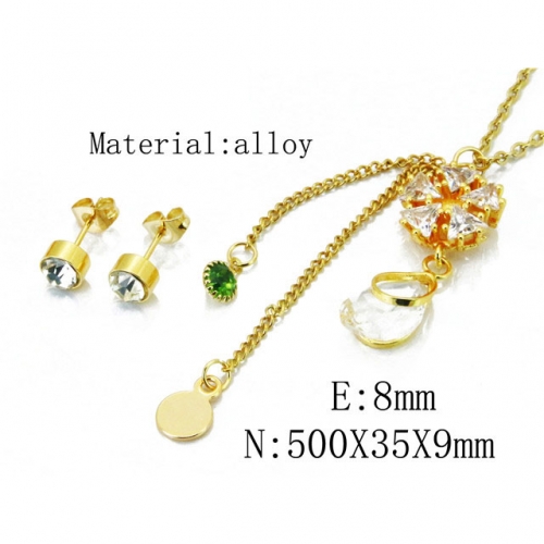 Wholesale Fashion Copper Alloy Jewelry Necklace & Earrings Set NO.#BC41S0021HHT