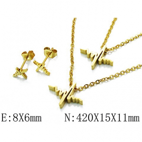Wholesale Stainless Steel 316L Jewelry Font Sets NO.#BC81S0322OW