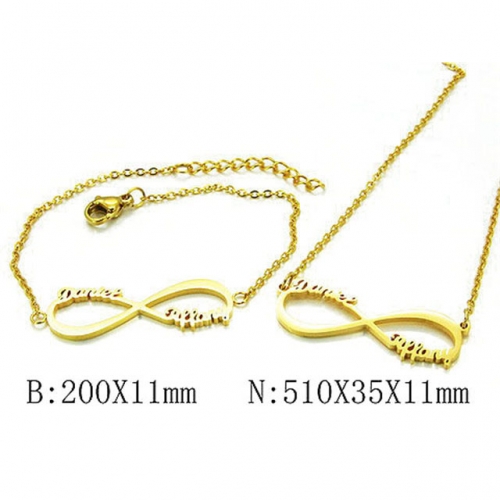 Wholesale Stainless Steel 316L Jewelry Font Sets NO.#BC06S0987HNE