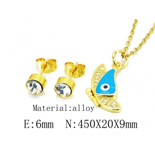 Wholesale Fashion Copper Alloy Jewelry Necklace & Earrings Set NO.#BC41S0160ND