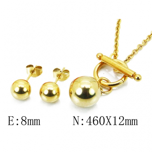 Wholesale Stainless Steel 316L Jewelry Spherical Sets NO.#BC02S2735HWW