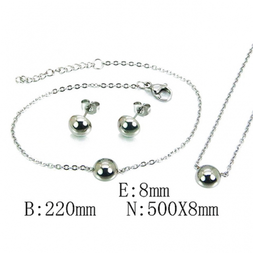 Wholesale Stainless Steel 316L Jewelry Spherical Sets NO.#BC59S2930LL