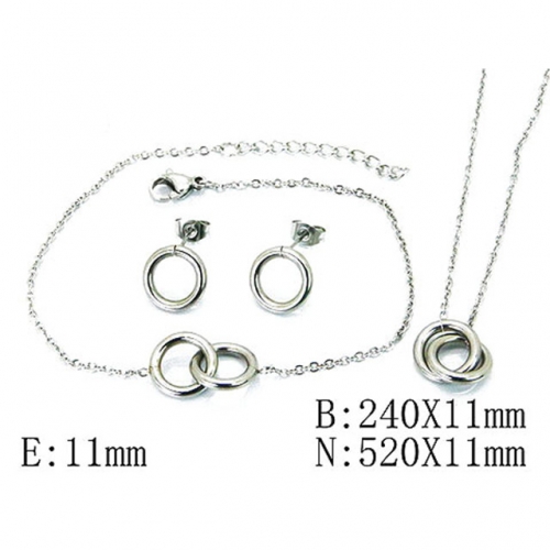Wholesale Stainless Steel 316L Jewelry Font Sets NO.#BC59S1244OD