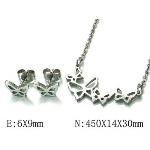 Wholesale Stainless Steel 316L Jewelry Sets (Animal Shape) NO.#BC54S0387LW