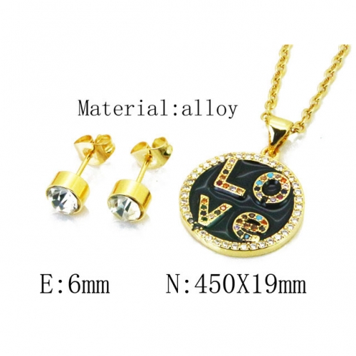 Wholesale Fashion Copper Alloy Jewelry Necklace & Earrings Set NO.#BC41S0075PQ