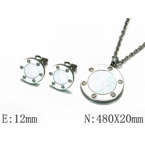 Wholesale Stainless Steel 316L Jewelry Shell Jewelry Sets NO.#BC81S0373HIQ