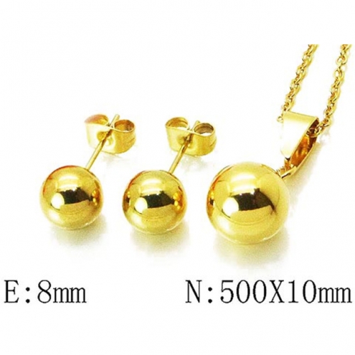 Wholesale Stainless Steel 316L Jewelry Spherical Sets NO.#BC59S2722KL