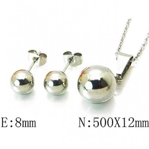 Wholesale Stainless Steel 316L Jewelry Spherical Sets NO.#BC59S2719KS