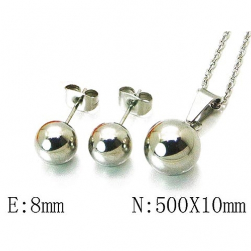 Wholesale Stainless Steel 316L Jewelry Spherical Sets NO.#BC59S2721JE