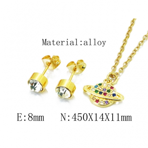 Wholesale Fashion Copper Alloy Jewelry Necklace & Earrings Set NO.#BC41S0121OG