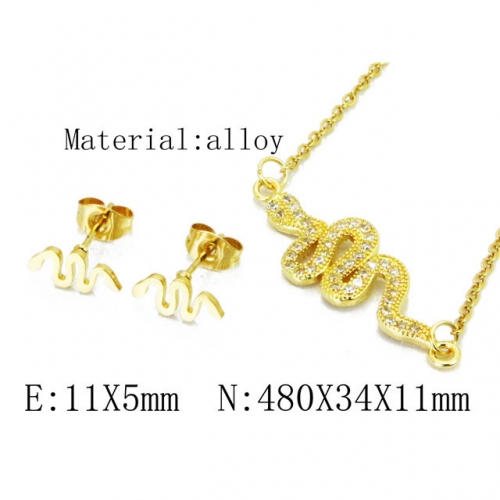 Wholesale Fashion Copper Alloy Jewelry Necklace & Earrings Set NO.#BC41S0183HAA