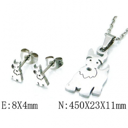 Wholesale Stainless Steel 316L Jewelry Sets (Animal Shape) NO.#BC54S0471L5