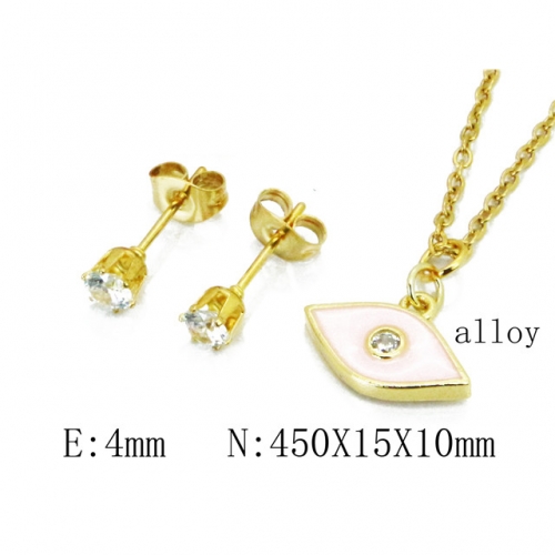 Wholesale Fashion Copper Alloy Jewelry Necklace & Earrings Set NO.#BC41S0214NX